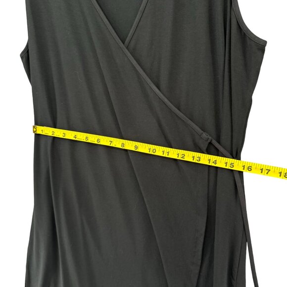 Tart Collections Wrap Dress Solid Black Modal Stretch Sleeveless V Neck Size 0X - Picture 13 of 13